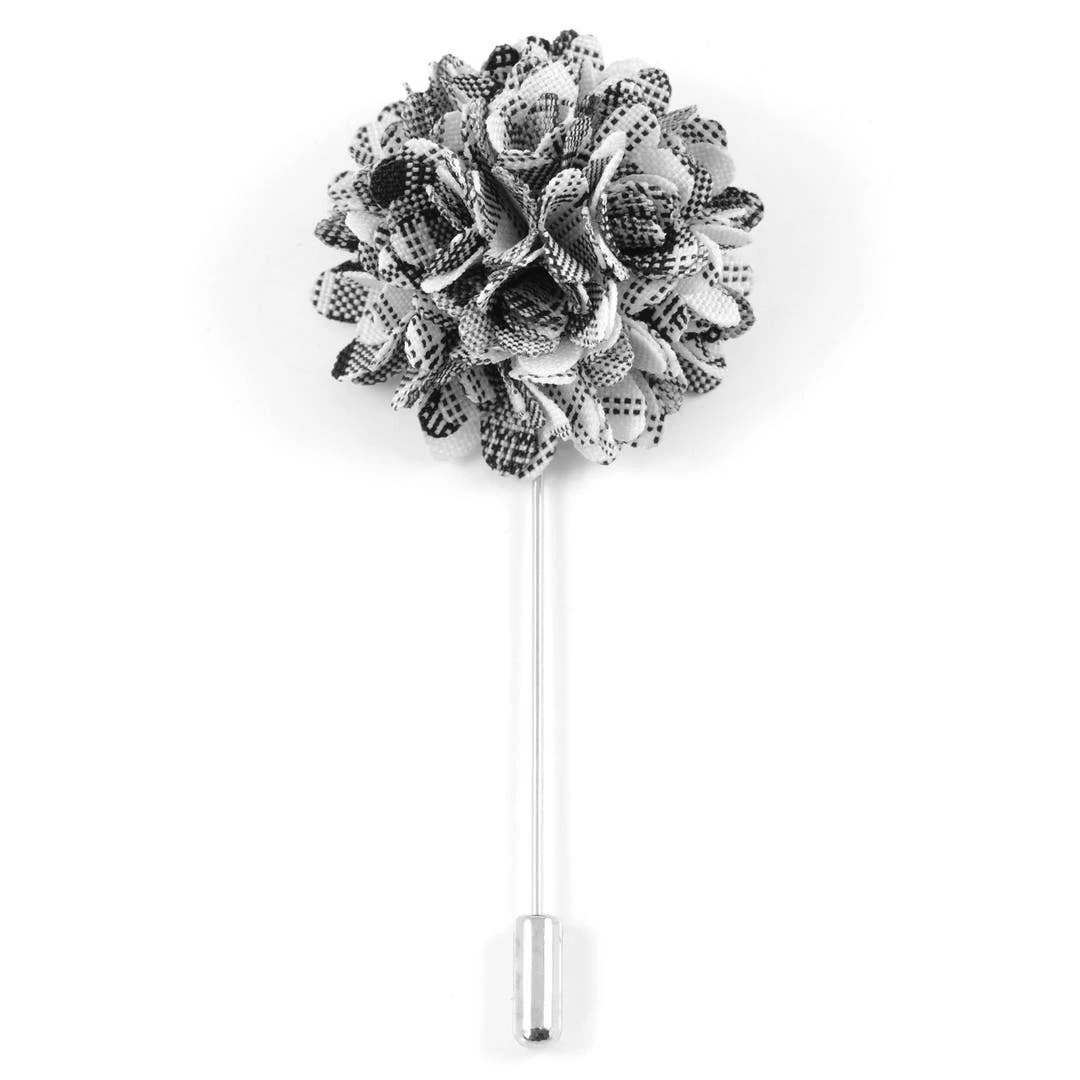 Warren Asher Boutonnière Dahlia Blanche / Noire 1 Warren Asher Boutonnière Dahlia Blanche / Noire