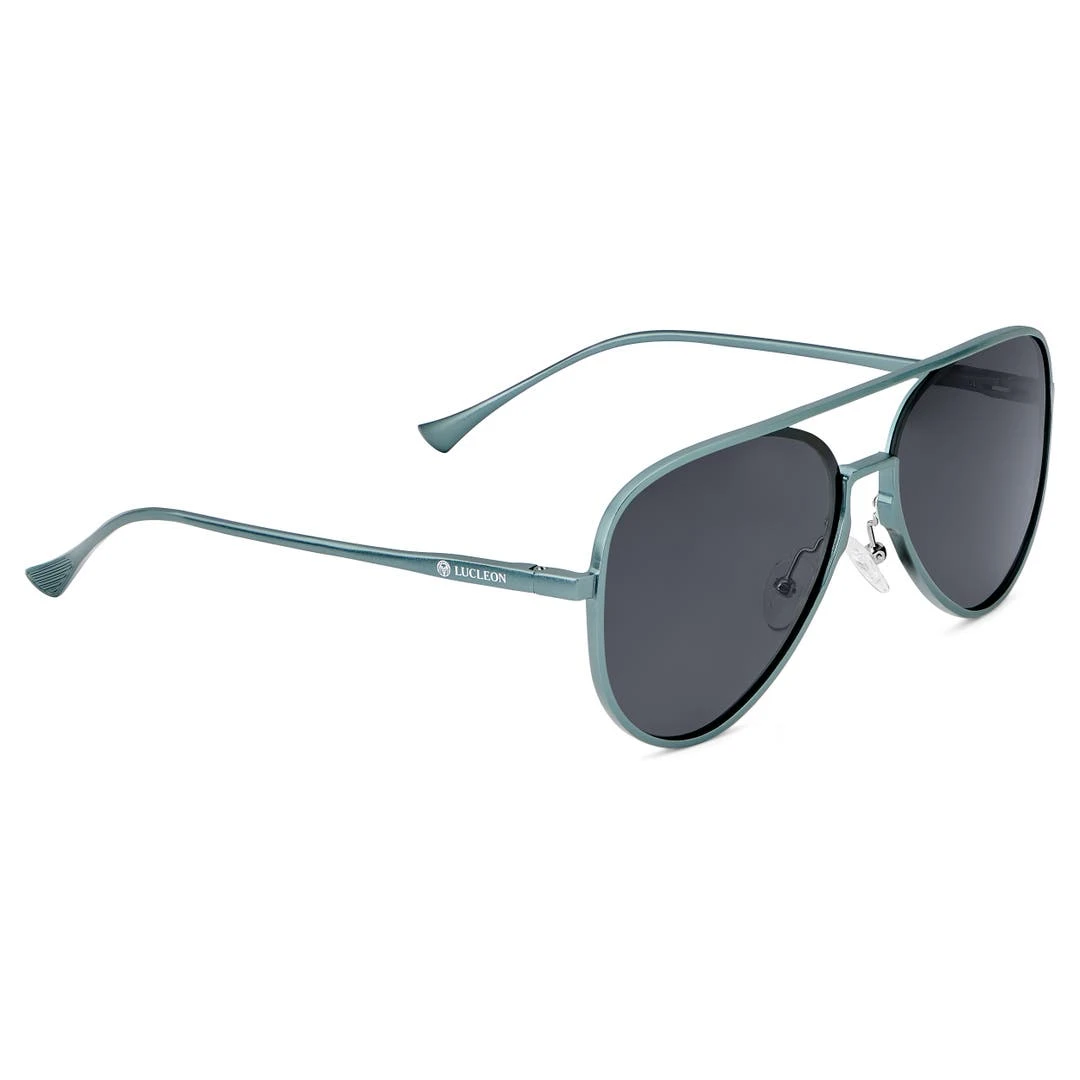 Lucleon Lunettes De Soleil Aviator Gris Gunmetal à Verres Polarisés 3 Lucleon Lunettes De Soleil Aviator Gris Gunmetal à Verres Polarisés – Image 3