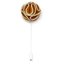 Warren Asher Boutonnière à Fleur Camélia Marron