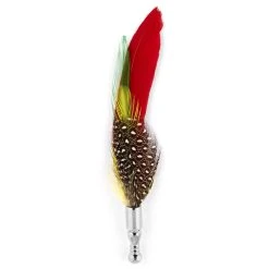 Warren Asher Broche "La Plume Rouge Flamboyant"