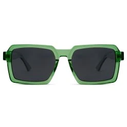 Otsu Occasus | Lunettes De Soleil Vert Fluo XL à Formes Géométriques Et Verres Polarisés