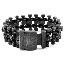 Fort Tempus Bracelet Biker En Acier Chirurgical à Chaîne Sertie De Crânes -Boutique Trendhim 8 2 278