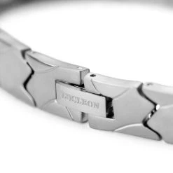 Lucleon Bracelet Magnétique Asymétrique En Titane Argenté -Boutique Trendhim 8 9mag