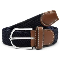 Collin Rowe Ceinture élastique Bleu Marine XL