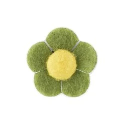 Warren Asher Broche Pour Homme à Fleur Verte Et Jaune