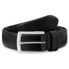 Salt & Hide Ceinture Noire En Cuir Pleine Fleur Holmes