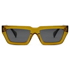 Otsu Occasus | Lunettes De Soleil Carrées Jaune Fluo à Monture épaisse Et Verres Polarisés