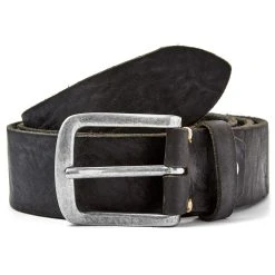 BSWK Ceinture Brute En Cuir Noir