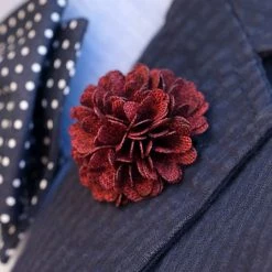 Warren Asher Boutonnière à Fleur Rouge -Boutique Trendhim 9584 lapel flower