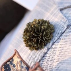 Warren Asher Broche Pour Homme à Fleur émeraude -Boutique Trendhim 9585 lapel flower