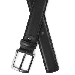 BSWK Ceinture Classique En Cuir Noir Et Argent -Boutique Trendhim Bosswik 1 3 copy 5