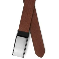 BSWK Ceinture En Cuir Brun Foncé Avec Boucle Pleine à Verrouillage Automatique -Boutique Trendhim Bosswik 5 3 copy 8