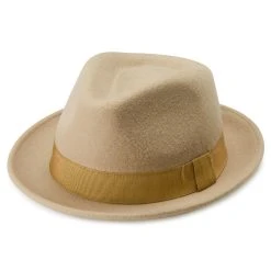 Fawler Chapeau Trilby Tomasso Moda Beige Clair