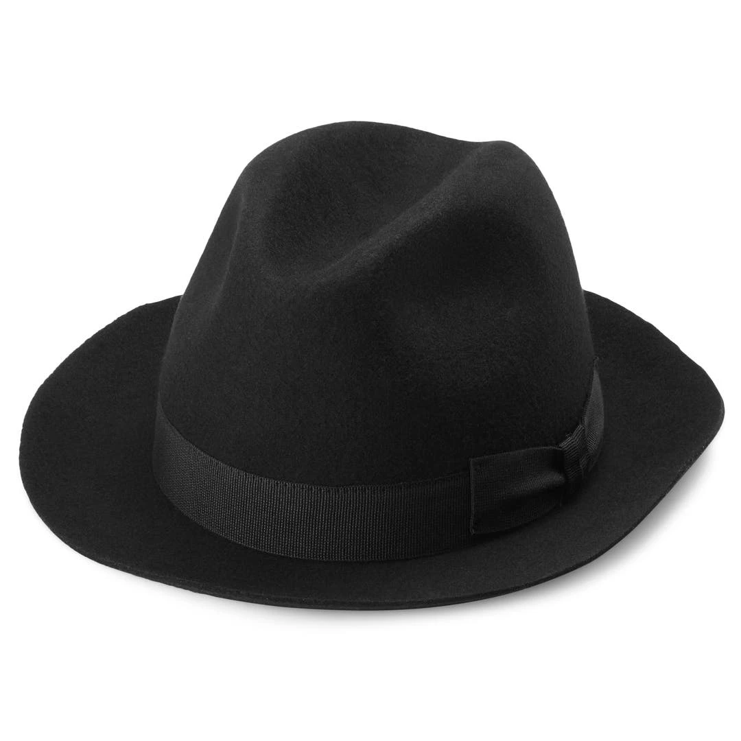 Fawler Chapeau Fédore Filippo Moda Noir à Bords Bruts 1 Fawler Chapeau Fédore Filippo Moda Noir à Bords Bruts