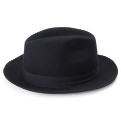 Fawler Chapeau Fedora Filippo Bleu Marine à Bords Bruts -Boutique Trendhim Hat 13 3 copy 3