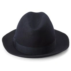 Fawler Chapeau Fedora Filippo Bleu Marine à Bords Bruts -Boutique Trendhim Hat 13 4 copy 3