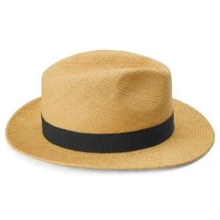 Fawler Chapeau Panama Moda Couleur Havane Clair Avec Gallon Bleu Marine Piero -Boutique Trendhim Hat 16 3 copy 3