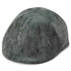 Fawler Casquette Plate Moda Maximo Grise En Cuir Végan