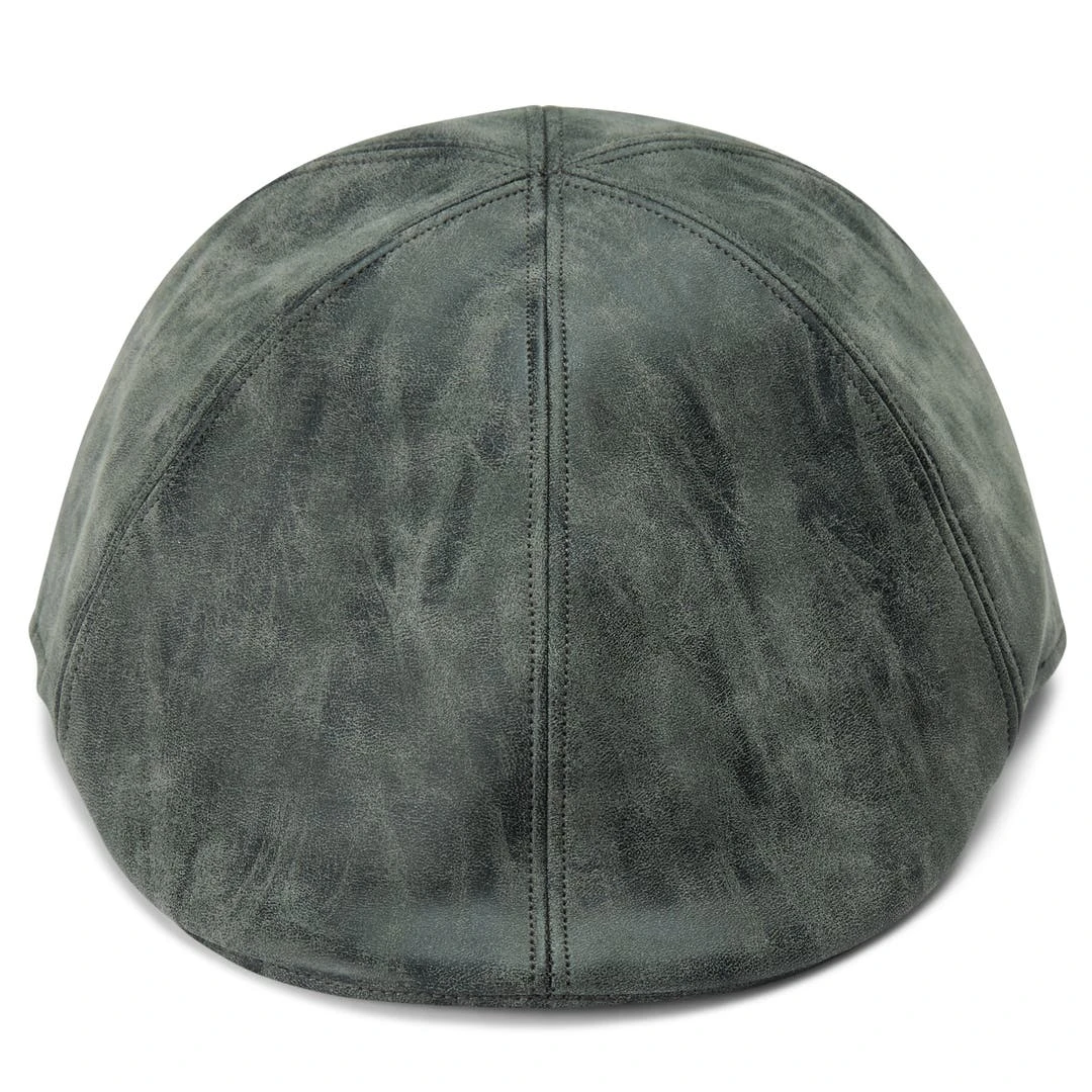 Fawler Casquette Plate Moda Maximo Grise En Cuir Végan 2 Fawler Casquette Plate Moda Maximo Grise En Cuir Végan – Image 2