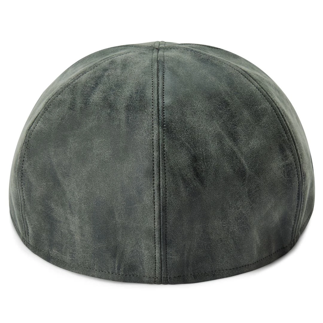 Fawler Casquette Plate Moda Maximo Grise En Cuir Végan 4 Fawler Casquette Plate Moda Maximo Grise En Cuir Végan – Image 4