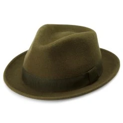 Fawler Chapeau Trilby Tomasso Moda Vert Olive