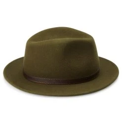 Fawler Chapeau Fédora Flavio Moda Vert à Bord Plat -Boutique Trendhim Hat 3 4 copy 6