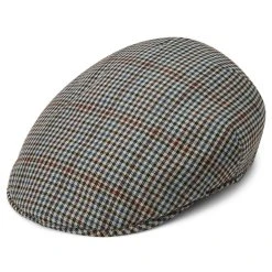 Fawler Casquette Béret à Carreaux Bordeaux Et Bleu Marine Massimo Moda