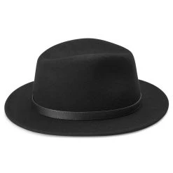Fawler Chapeau Fedora Flavio En Laine Noire à Bord Plat -Boutique Trendhim Hat 6 3 copy