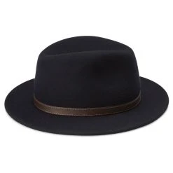 Fawler Chapeau Fédora Flavio Moda Bleu Marine à Bord Plat -Boutique Trendhim Hat 7 3 copy 3