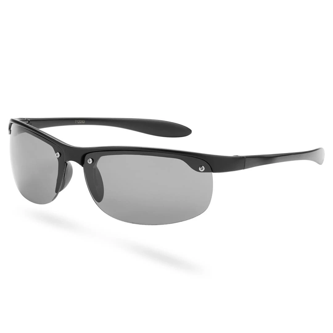 Evershade Lunettes De Soleil Sport à Monture Couvrante - Noir Et Gris Fumé 1 Evershade Lunettes De Soleil Sport à Monture Couvrante - Noir Et Gris Fumé