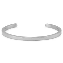Lucleon Bracelet Manchette Argenté à Profil étroit