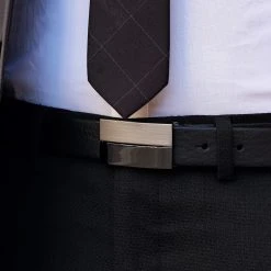 BSWK Ceinture En Cuir Noir à Boucle Massive -Boutique Trendhim belt 4