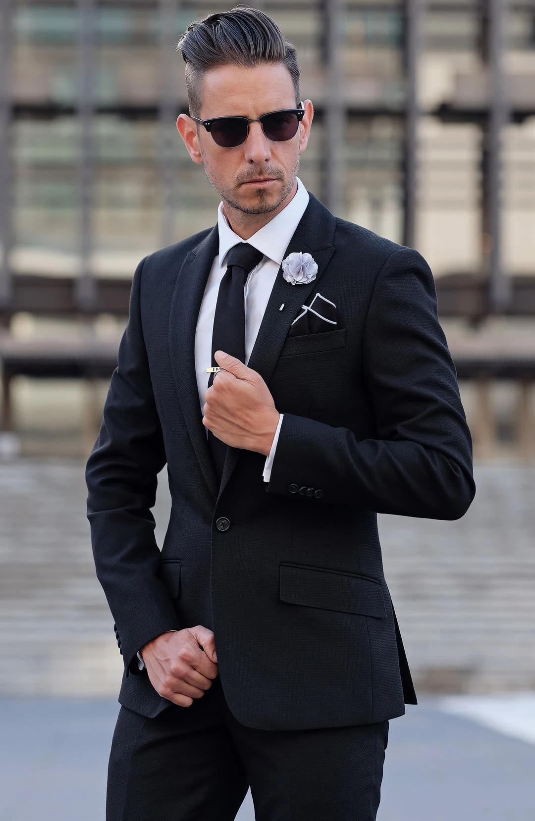 BSWK Ceinture En Cuir Noir Texturé 4 BSWK Ceinture En Cuir Noir Texturé – Image 4