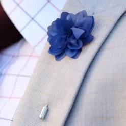 Warren Asher Boutonnière à Fleur Bleu "La Royale" -Boutique Trendhim brun p on reversblomst 4 123 2