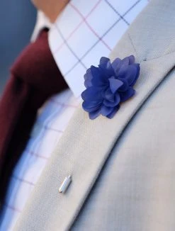 Warren Asher Boutonnière à Fleur Bleu "La Royale" -Boutique Trendhim brun p on reversblomst 4 123 3