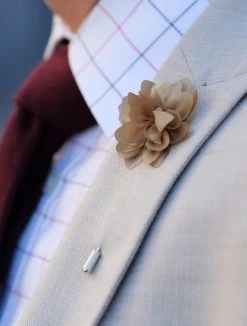 Warren Asher Boutonnière à Fleur Pivoine Marron -Boutique Trendhim brun p on reversblomst2