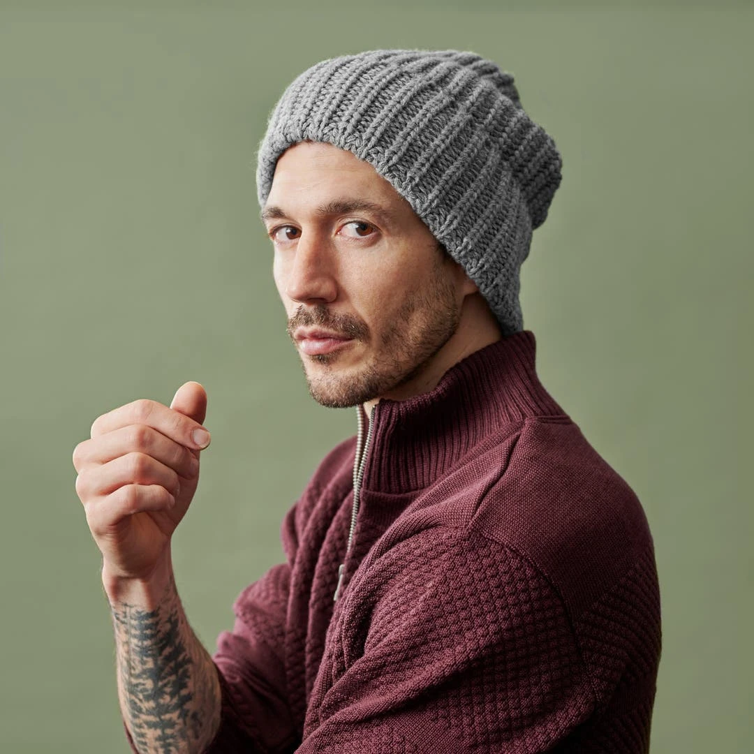 Fawler Bonnet Gris à Grosses Mailles Fee Montagna 6 Fawler Bonnet Gris à Grosses Mailles Fee Montagna – Image 6