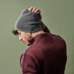 Fawler Bonnet Gris En Laine Mérinos Franke Montagna -Boutique Trendhim frankegray 15