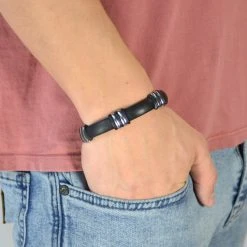 Fort Tempus Bracelet Casual En Acier Et Caoutchouc -Boutique Trendhim gummi sta l casual armba nd