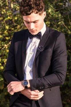 Warren Asher Boutonnière à Fleur Bleu Marine à Pois -Boutique Trendhim hd trendhim 12 2016 3