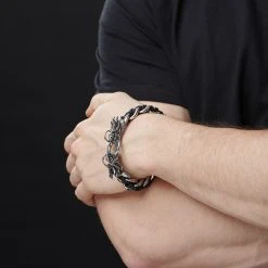 Fort Tempus Bracelet Double Dragon En Cuir Et En Acier -Boutique Trendhim jwm megashoot brace 3 14286 1