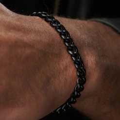 Lucleon Gourmette à Mailles Noires De 8 Mm -Boutique Trendhim jwm megashoot bracelets 15086 1bm1