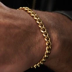 Lucleon Gourmette Dorée 8 Mm 11 Lucleon Gourmette Dorée 8 Mm -Boutique Trendhim jwm megashoot bracelets 15100 1bm1