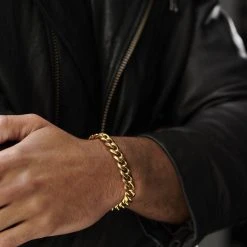 Lucleon Gourmette Dorée 10 Mm -Boutique Trendhim jwm megashoot bracelets 15104 1