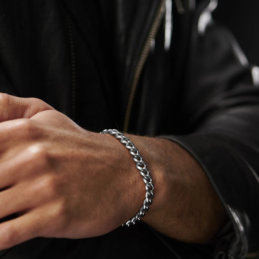 Lucleon Gourmette En Métal Argenté - 8 Mm 3 Lucleon Gourmette En Métal Argenté - 8 Mm – Image 3