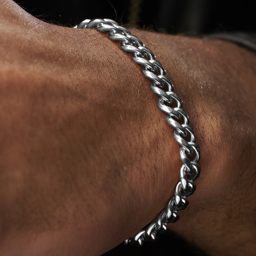 Lucleon Gourmette En Métal Argenté - 8 Mm 5 Lucleon Gourmette En Métal Argenté - 8 Mm – Image 5