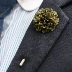 Warren Asher Broche Pour Homme à Fleur émeraude -Boutique Trendhim lapel flower