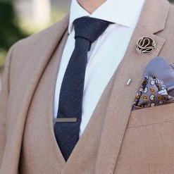 Warren Asher Boutonnière à Fleur Camélia Marron Foncé -Boutique Trendhim m rkebrun kamelia reversblomst 2