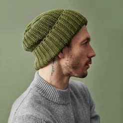 Fawler Bonnet Vert Olive à Grosses Mailles Fee Montagna -Boutique Trendhim oliverrrrr 1