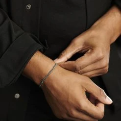 Lucleon Bracelet Chaîne à Mailles Argentées - 4 Mm -Boutique Trendhim rel 23008 1x1 1 nathan 1